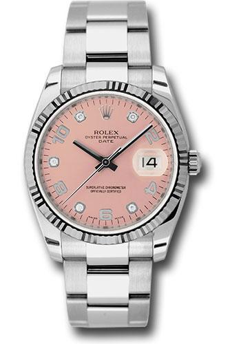 Date 34 Watch - Fluted Bezel - Pink Five Dial - 115234 p – Time NY