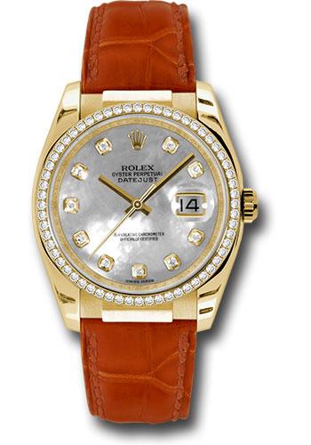 Rolex Datejust Gold Diamonds Mother of Pearl Watch 116188