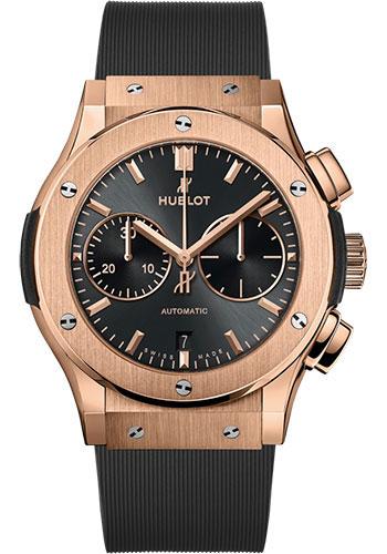 Hublot Classic Fusion Chronograph King Gold Racing Grey Dial Rose Gold  Bezel Leather Strap 45mm 521.OX.7081.LR - BRAND NEW